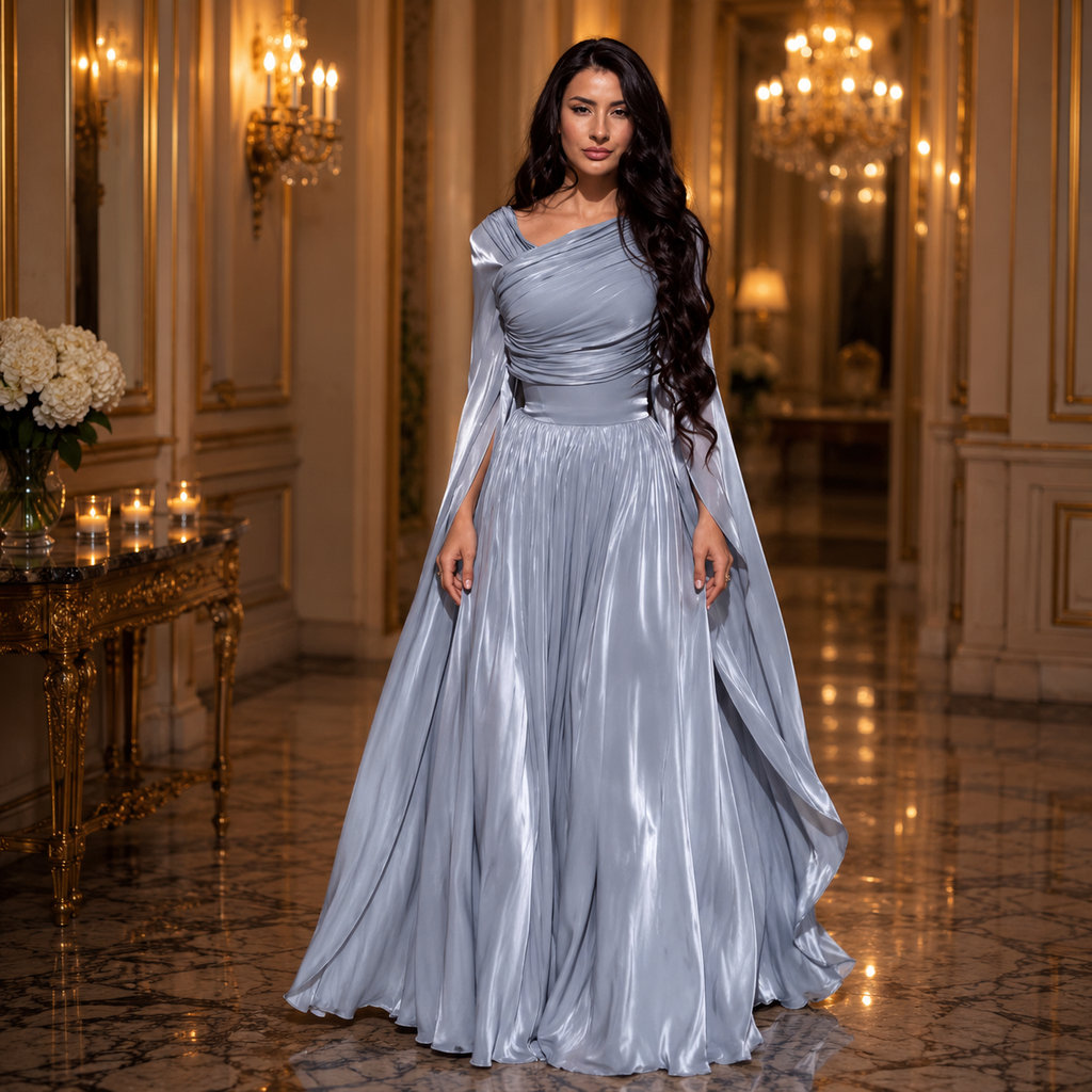 Robe de Mariée Bohème Élégante à Cape Intégrée