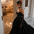 vita-Robes de soirée bordeaux à sequins et perles