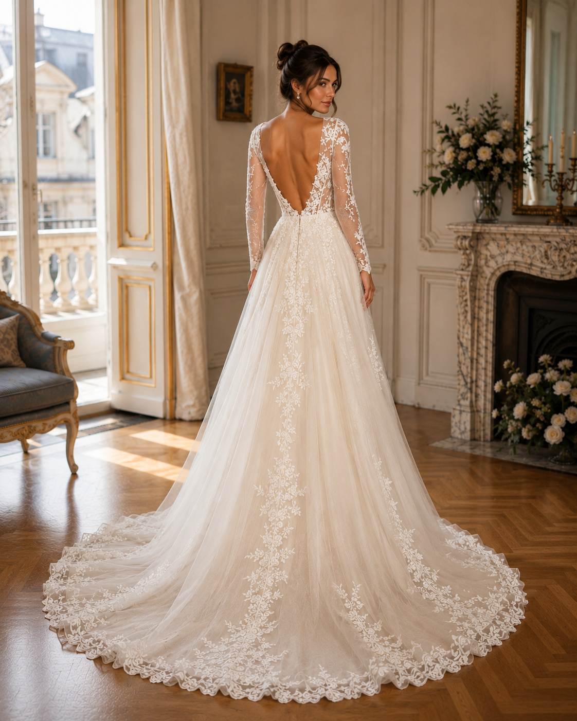 Éléonore – Robe de Mariée Sirène Dos Nu Élégance