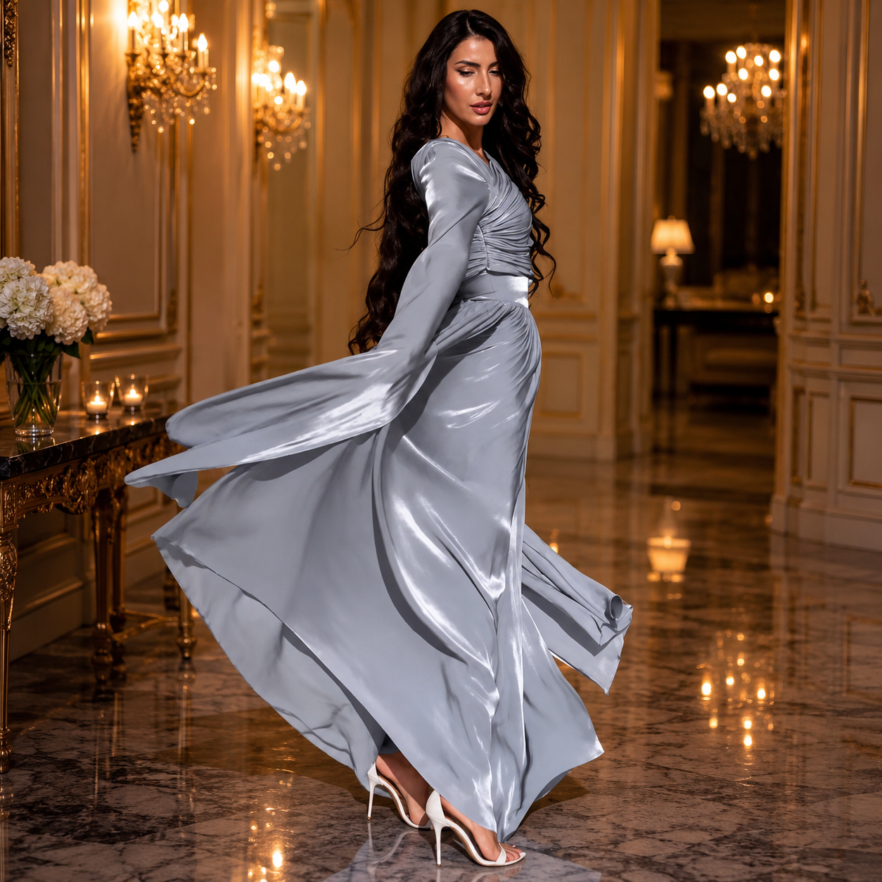 Robe de Mariée Bohème Élégante à Cape Intégrée