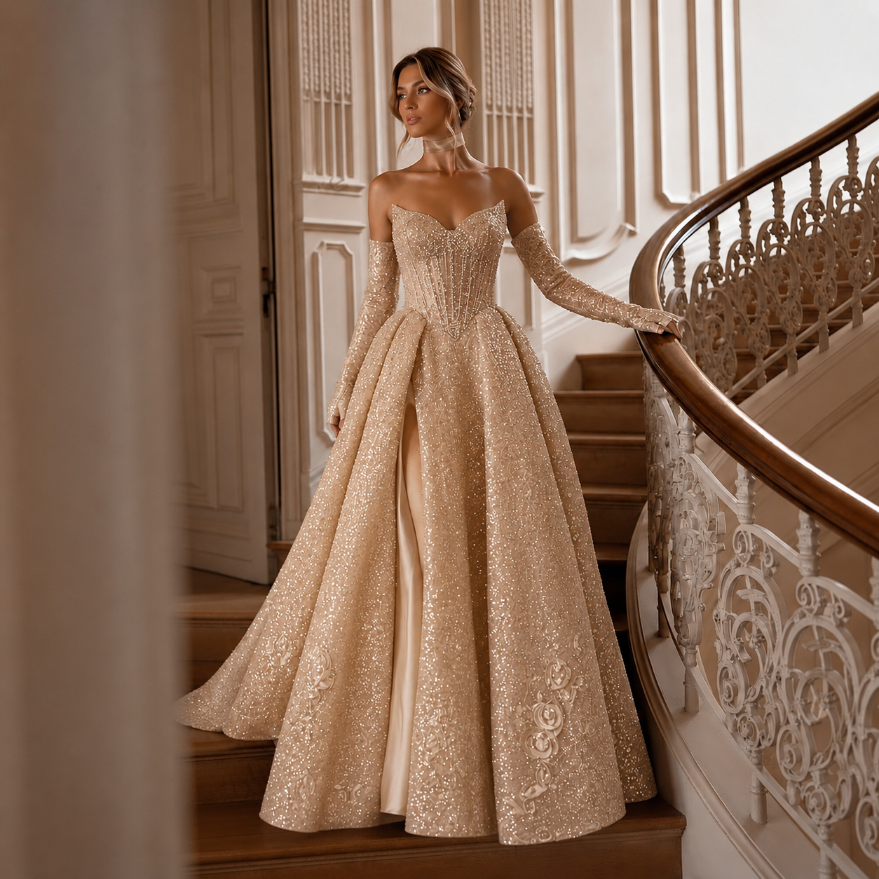 vita-Robes de soirée bordeaux à sequins et perles