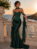 Anna-Robe Sirène Satin Glamour Dos Nu