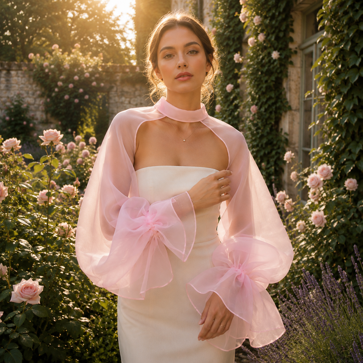 Manches de mariée élégantes et bouffantes, couvre-bras à volants, accessoires de fête