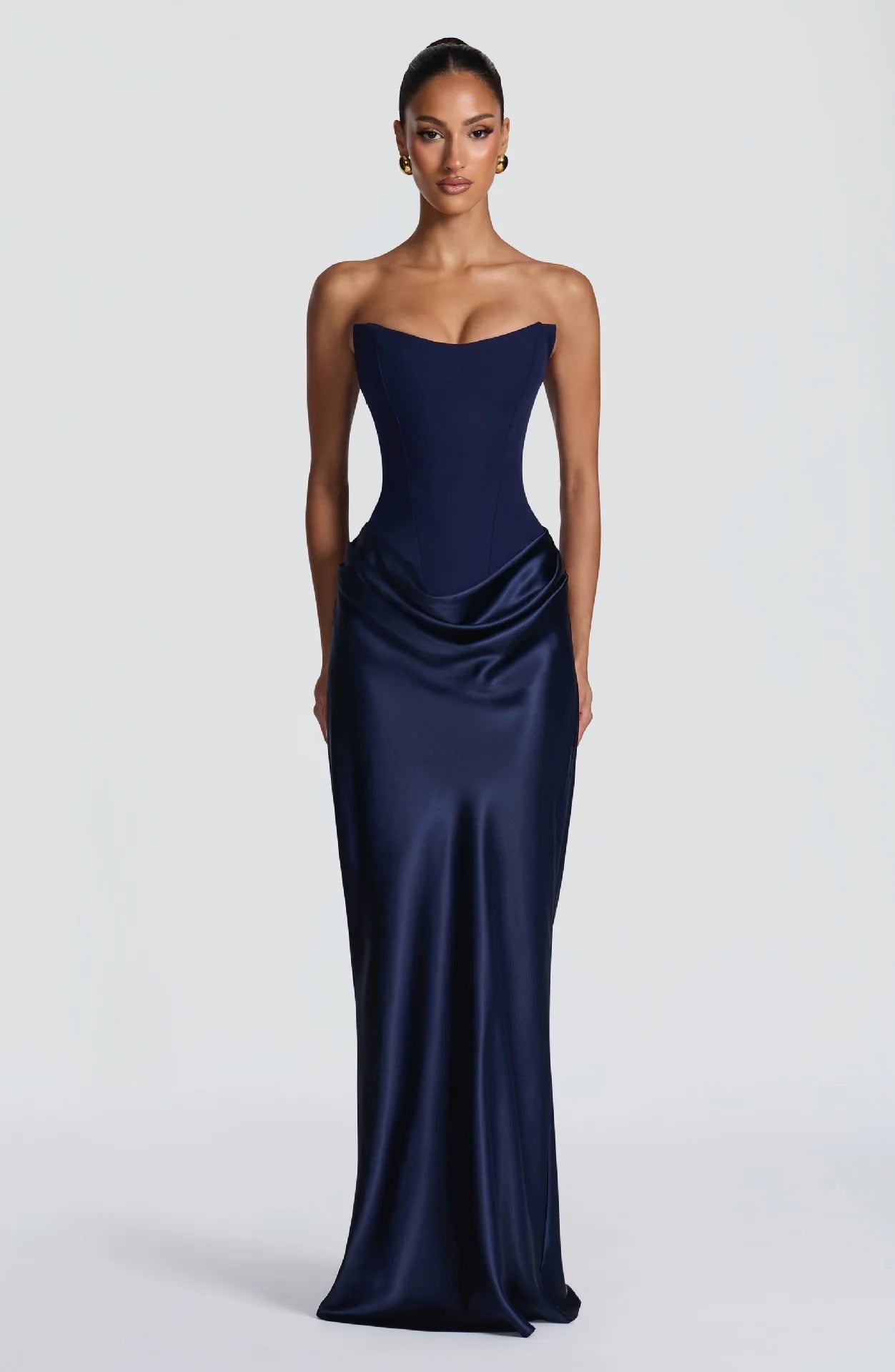 Anna-Robe Sirène Satin Glamour Dos Nu