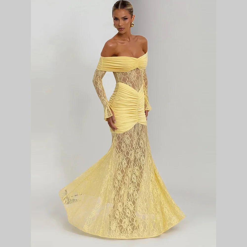 Soleil-Robe Sirène Élégance Dentelle
