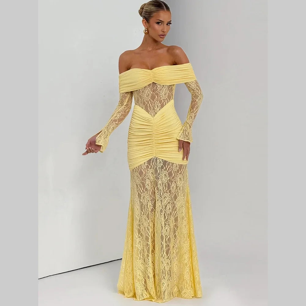 Soleil-Robe Sirène Élégance Dentelle