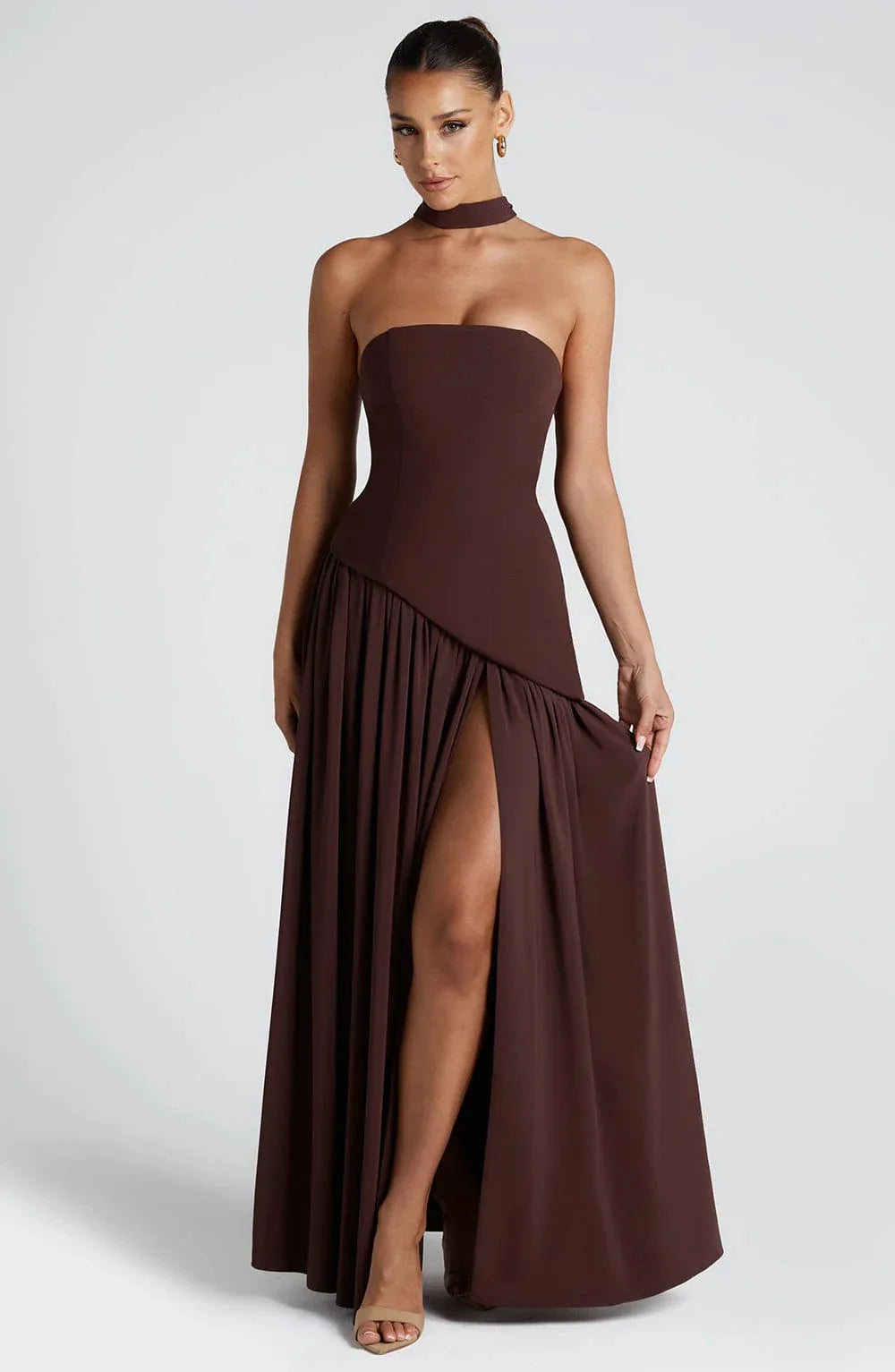 Capri – Robe de cérémonie longue fendue Élégance Riviera