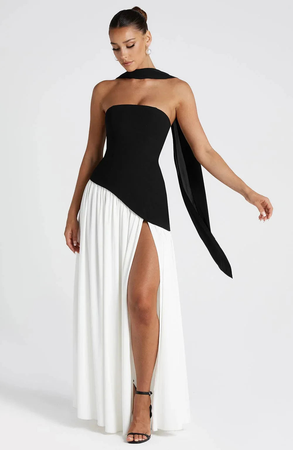 Capri – Robe de cérémonie longue fendue Élégance Riviera