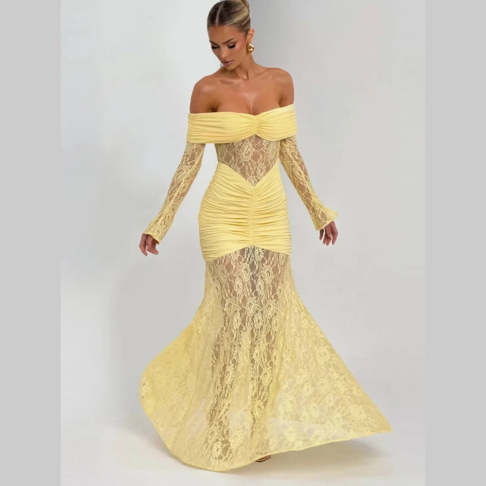 Soleil-Robe Sirène Élégance Dentelle