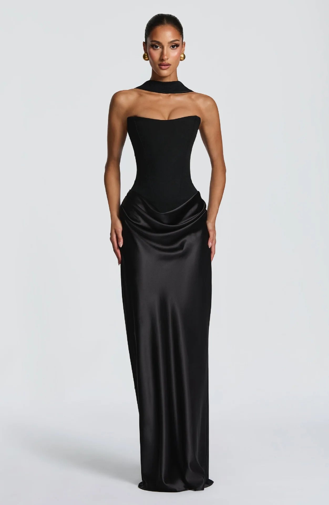 Anna-Robe Sirène Satin Glamour Dos Nu