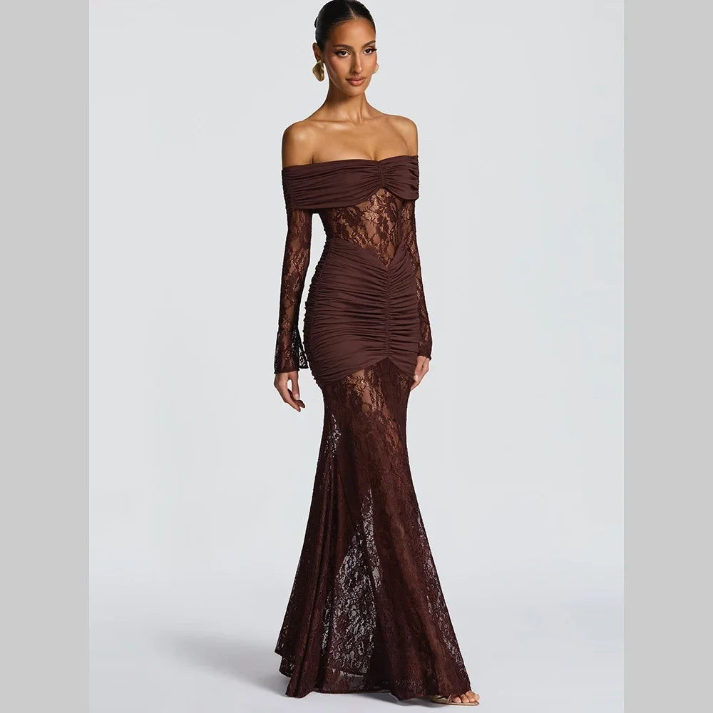 Soleil-Robe Sirène Élégance Dentelle