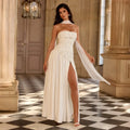 kori-Robe Élégance Royale à Fente en Dentelle