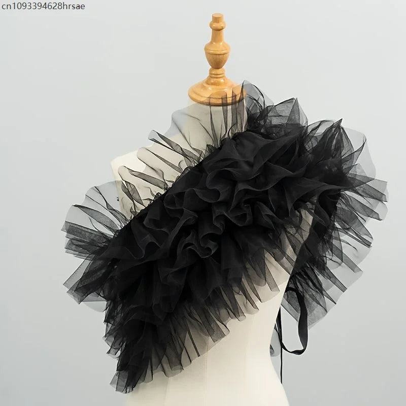 Nuage-Étole Fleurie en Mousseline pour Mariage et Cérémonie
