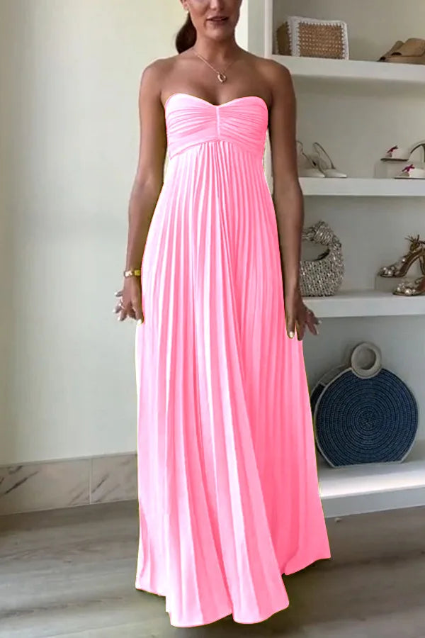 Chloé-Robe Longue Plissée Élégance Cérémonie