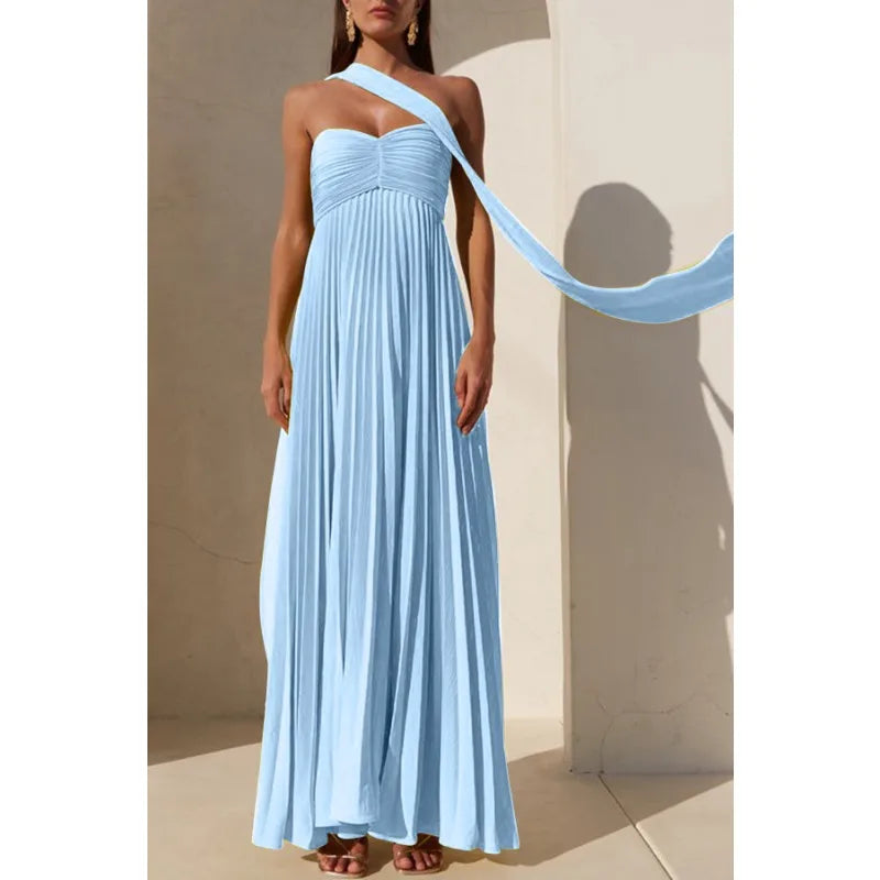 Chloé-Robe Longue Plissée Élégance Cérémonie