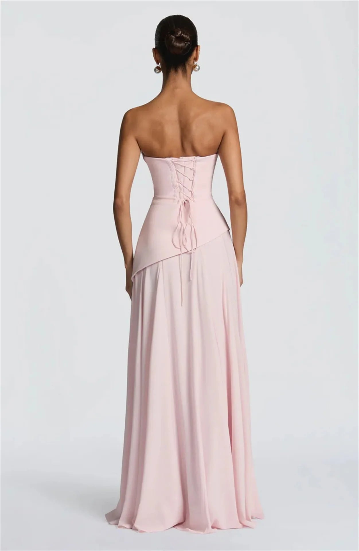 Émilie-Robe Longue de Cérémonie à Écharpe Intégrée