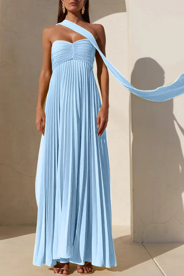 Chloé-Robe Longue Plissée Élégance Cérémonie