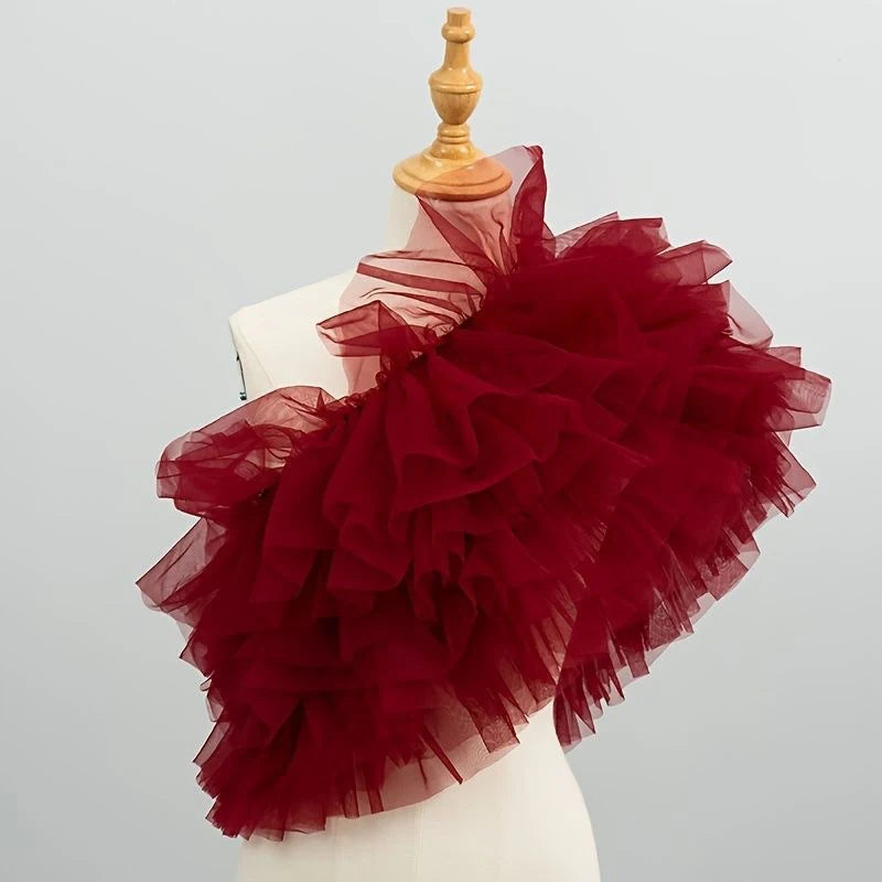 Nuage-Étole Fleurie en Mousseline pour Mariage et Cérémonie
