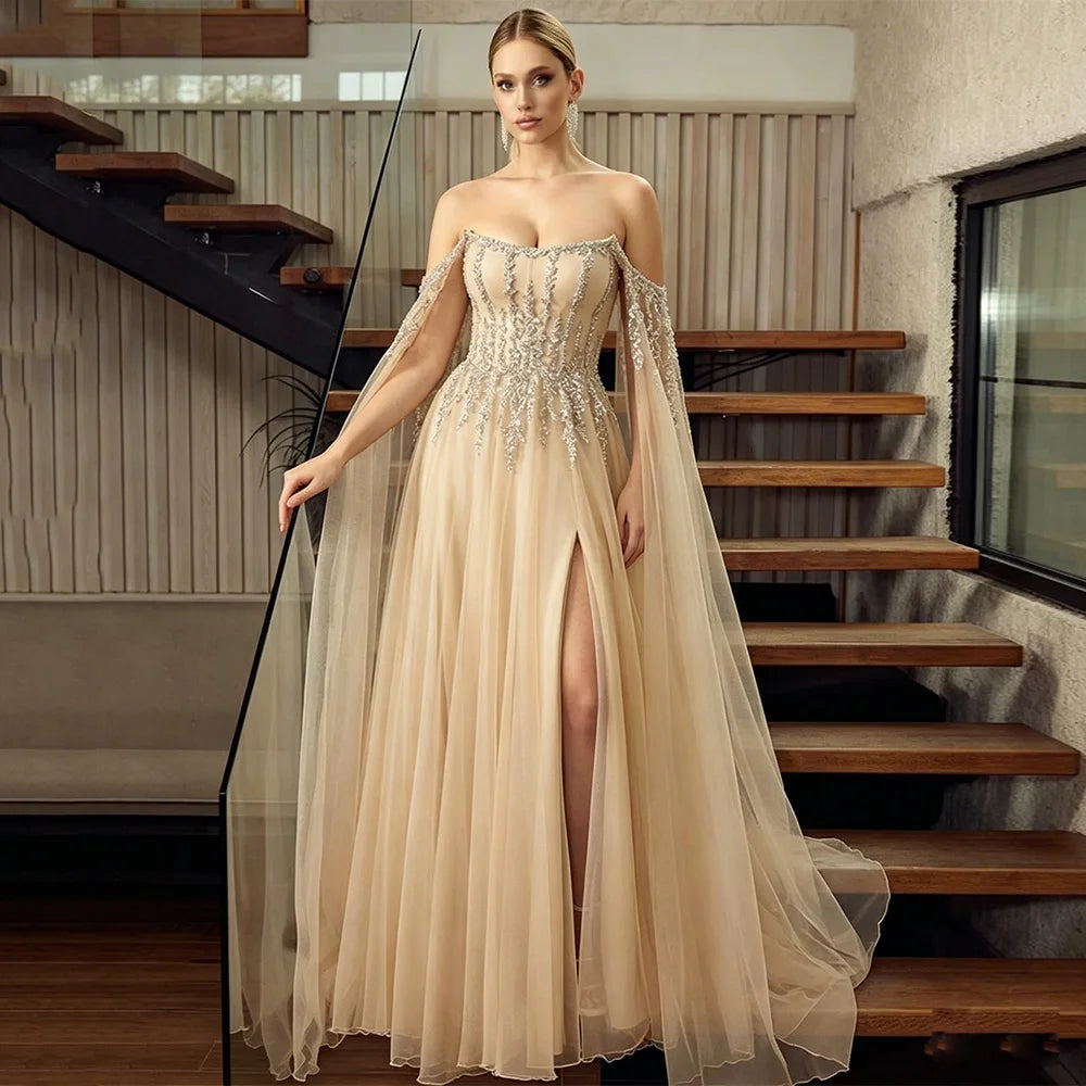 Sophia-Robe de Soirée Princesse Voile de Prestige