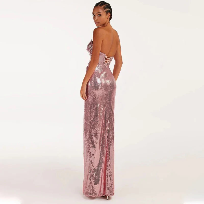 Yllia-Robe Longue Pailletée Glamour