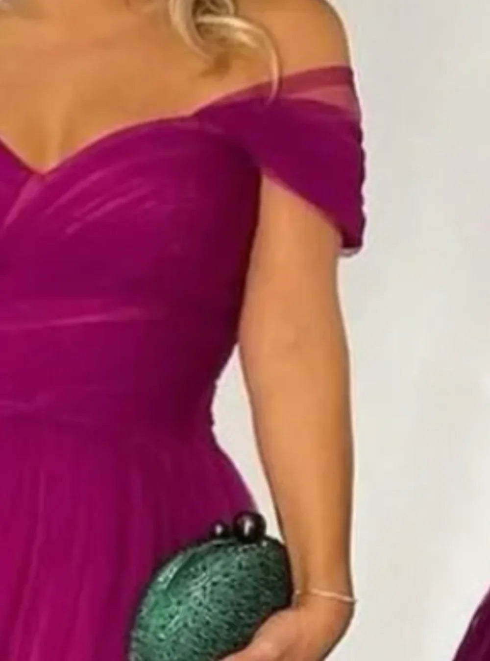 Rubi-Robe de Soirée Princesse Fuchsia Élégance Couture