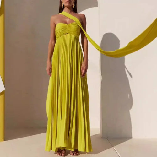 Chloé-Robe Longue Plissée Élégance Cérémonie