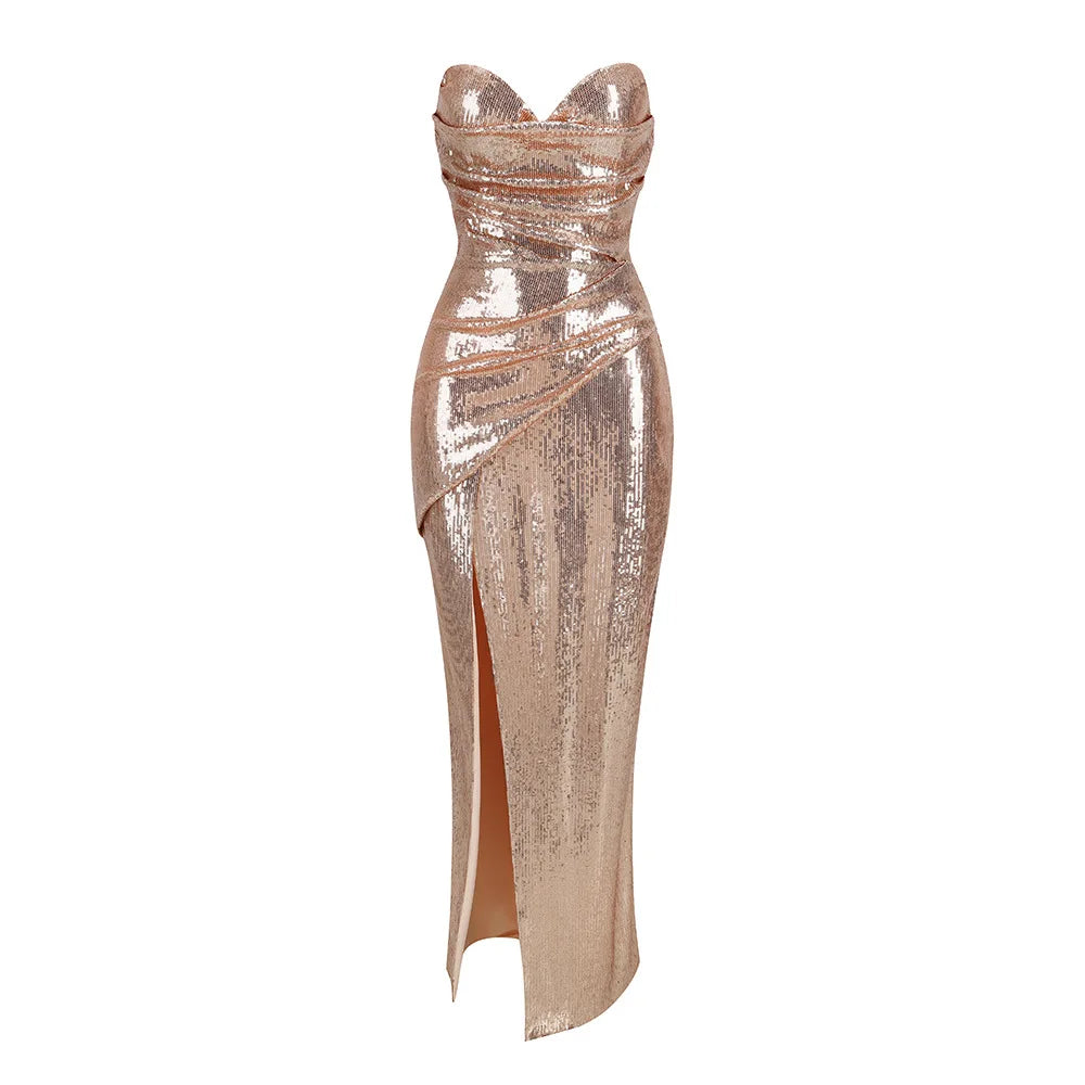 Yllia-Robe Longue Pailletée Glamour