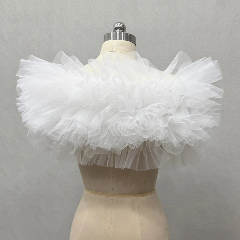 Nuage-Étole Fleurie en Mousseline pour Mariage et Cérémonie