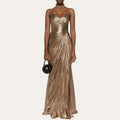 Luxa-Robe de Soirée Sirène Dorée Prestige