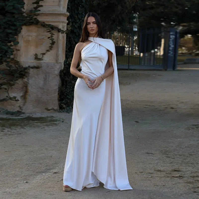 fleura-Robe Longue Satinée Dos Nu Élégance