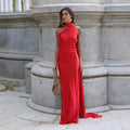 Fairy-Robe Longue Dos Nu Satinée à Nouer