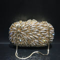 Élise-Pochette de soirée luxueuse en strass dorés