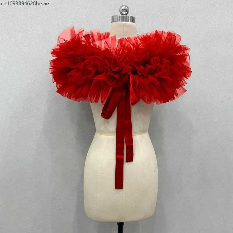 Nuage-Étole Fleurie en Mousseline pour Mariage et Cérémonie