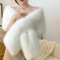 Kitty-Étole de Mariée en Fausse Fourrure Luxe Hivernal