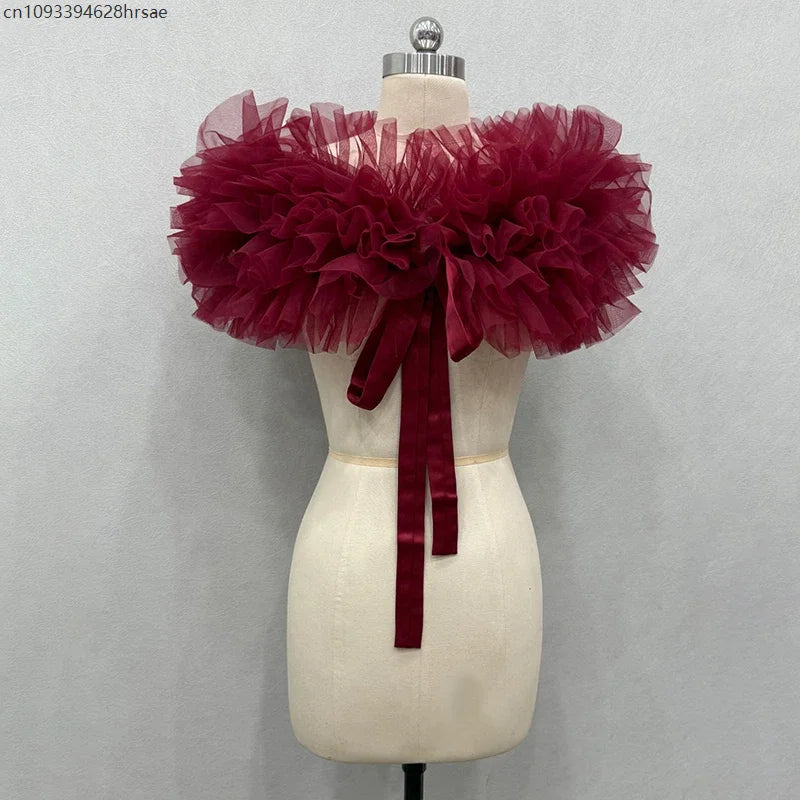 Nuage-Étole Fleurie en Mousseline pour Mariage et Cérémonie