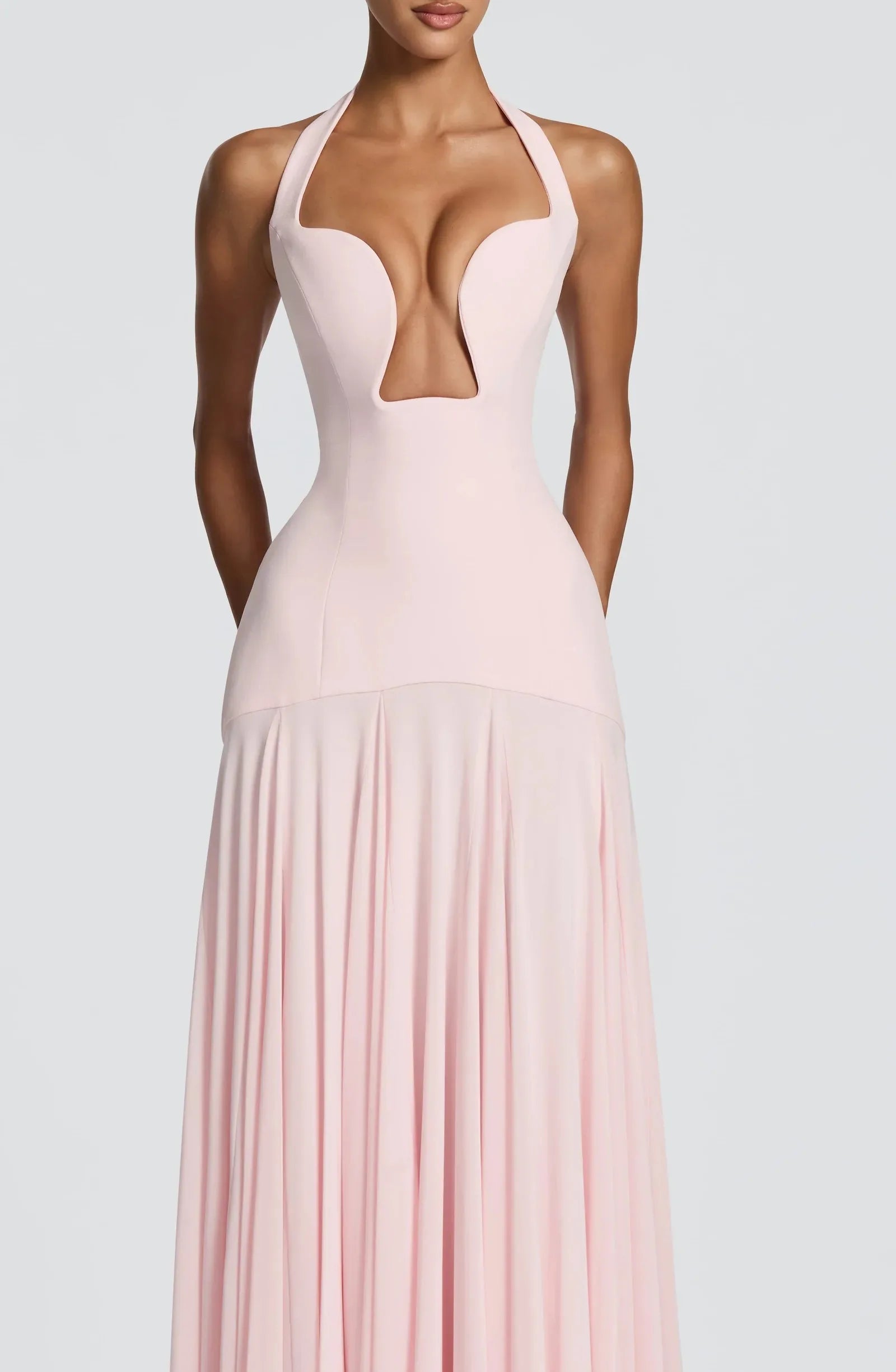 Irina-Robe Sirène Plissée Élégance Couture