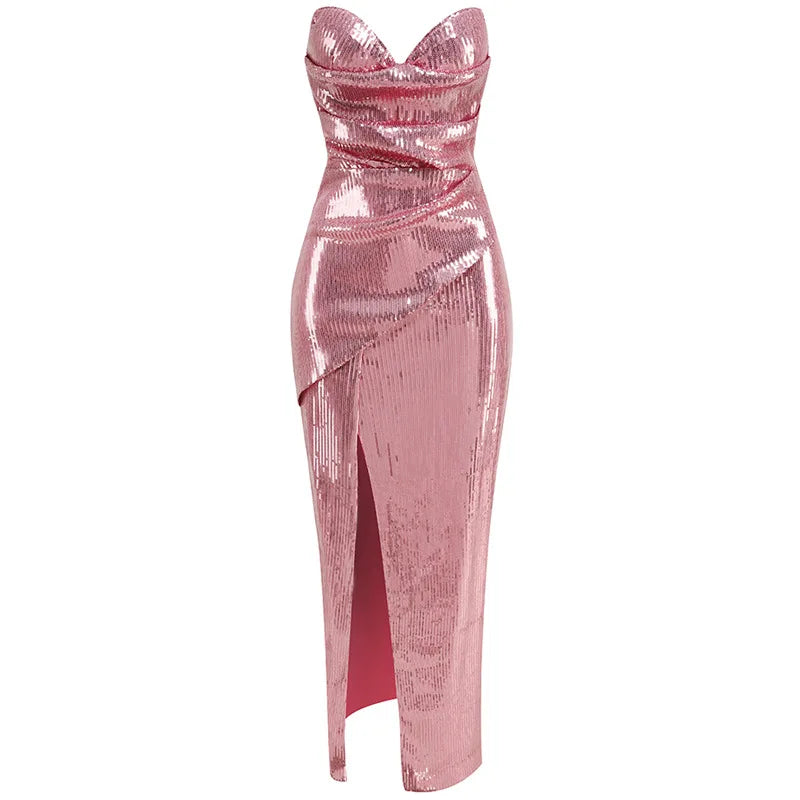 Yllia-Robe Longue Pailletée Glamour
