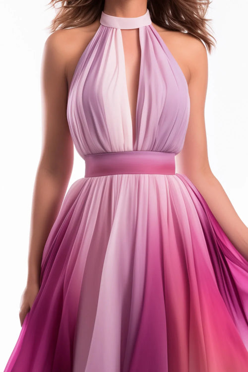 Amélie - Robe de cérémonie longue dégradé rose Élégance Romance