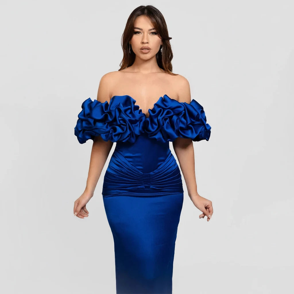 Valentine-Robe Longue Rouge Passion Couture