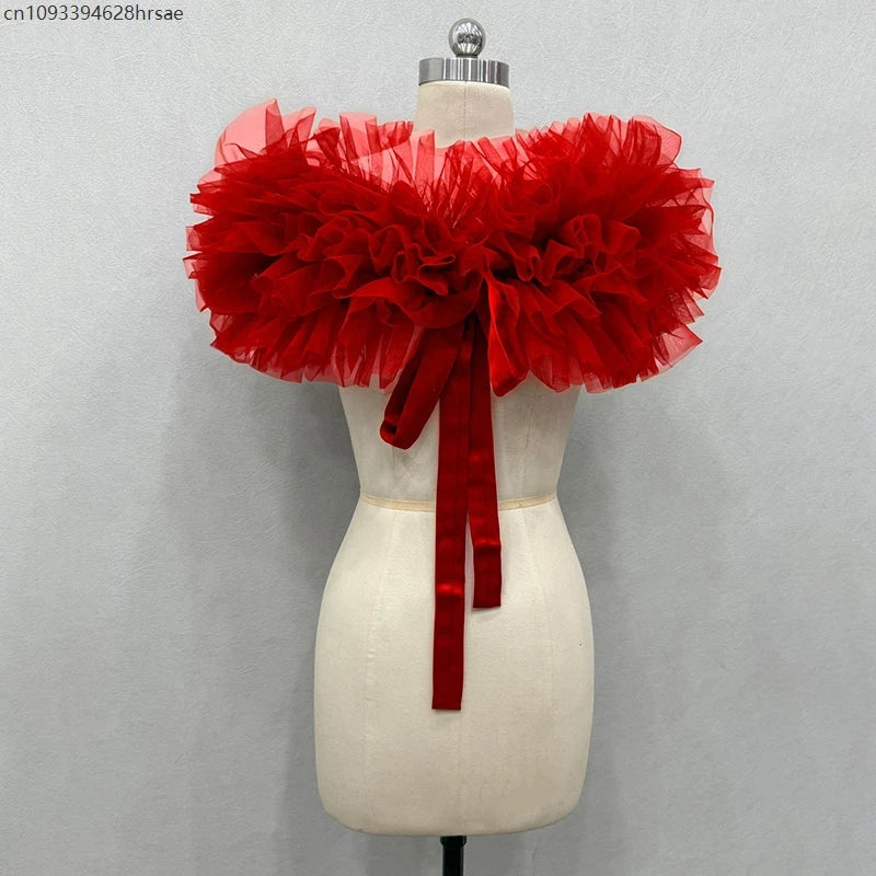 Nuage-Étole Fleurie en Mousseline pour Mariage et Cérémonie