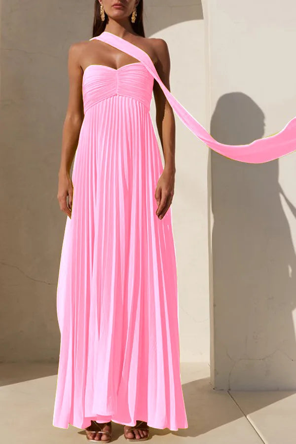 Chloé-Robe Longue Plissée Élégance Cérémonie