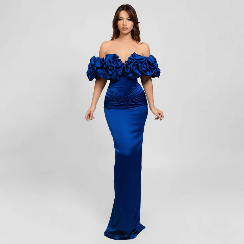 Valentine-Robe Longue Rouge Passion Couture