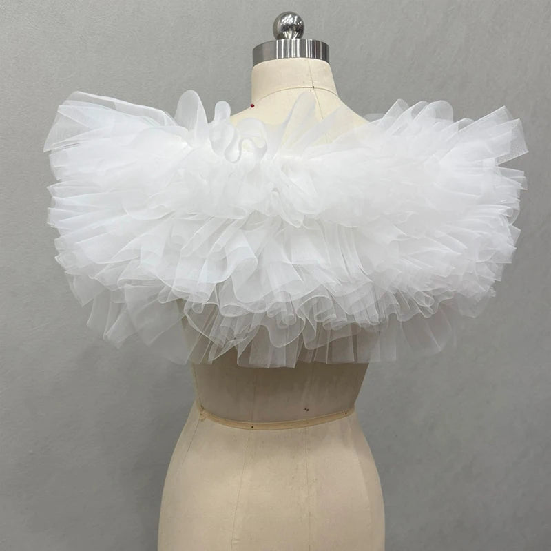 Nuage-Étole Fleurie en Mousseline pour Mariage et Cérémonie