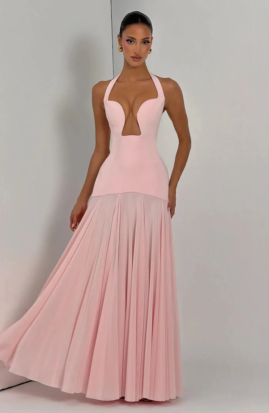 Irina-Robe Sirène Plissée Élégance Couture