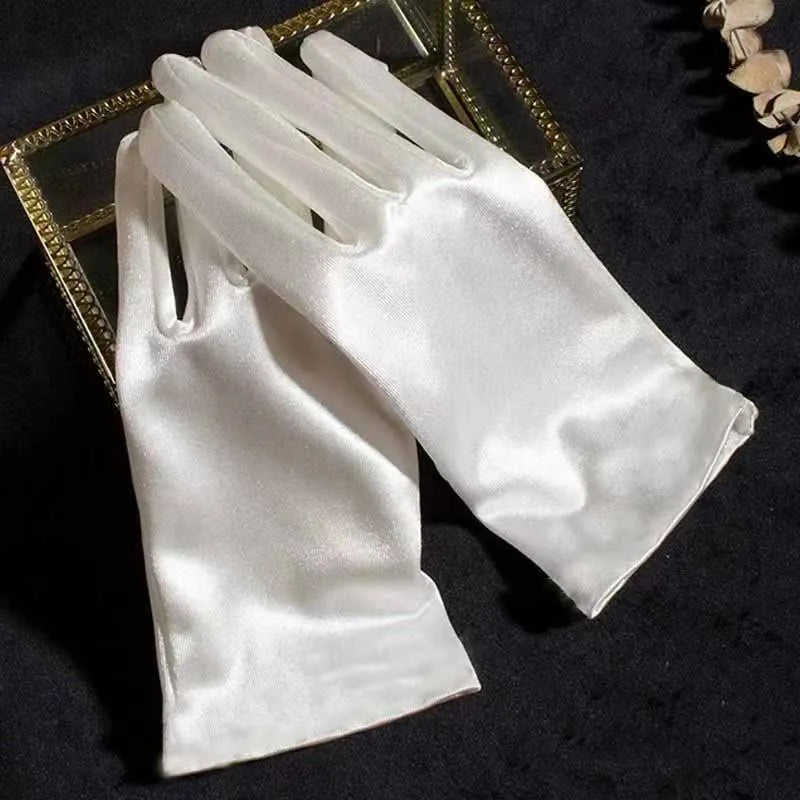 Maria-Gants de Mariée Satinés Élégance Perles