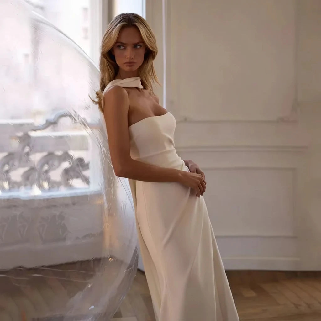 Derhy-Robe Sirène Satin Élégance Nuptiale