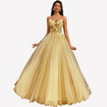 Lucy – Robe Princesse Dorée Féerie Royale
