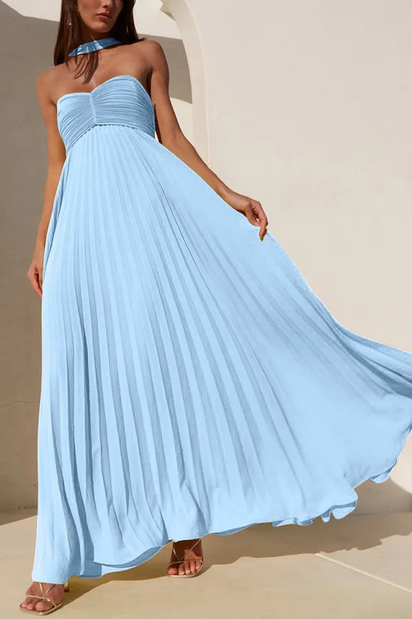 Chloé-Robe Longue Plissée Élégance Cérémonie